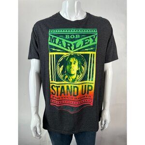 Bob Marley Stand Up For Your Rights Graphic T-Shirt XL Zion Rootswear Cotton/Pol